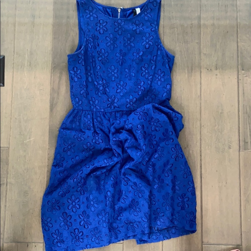 Blue, floral dress